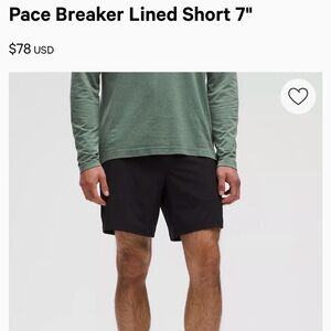 Men's lululemon Black Athletic Shorts